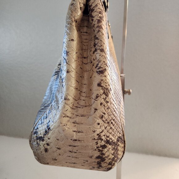 Euc Coach Minetta Snakeskin Embossed Leather Shoulder Bag Satchel - Picture 5 of 14